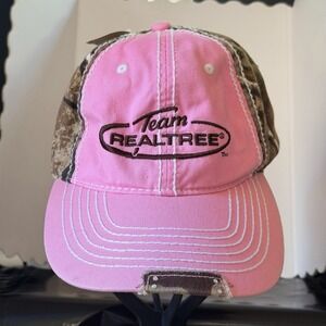 Team Realtree Women's Pink Camo Hook & Loop Baseball Cap Hat